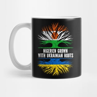 Nigerien Grown with Ukrainian Roots Flag Mug